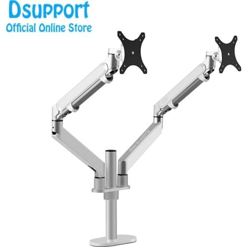 New OL-2Z Desktop 17-32 inch Dual Monitor Mount Arm Full Motion Aluminum Monitor Holder Gas Spring Arm Load 2-9 kgs Each