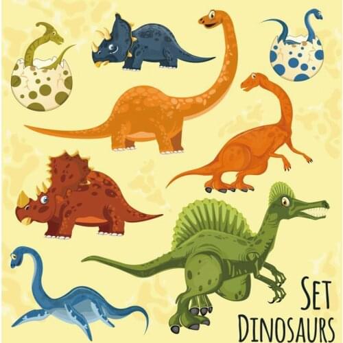 Dinosaur Park Yellow Board Photography Backdrops Boy Birthday Toy Party Cartoon Photo Background Room Decoration Poster