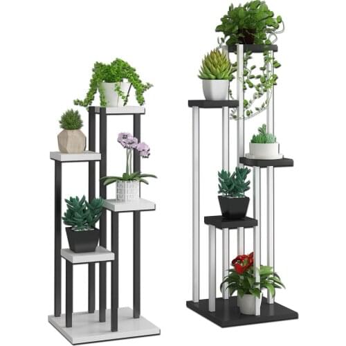 Wrought iron flower stand multifunctional shelf multi-layer indoor special meat fleshy hanging basket green Luo province