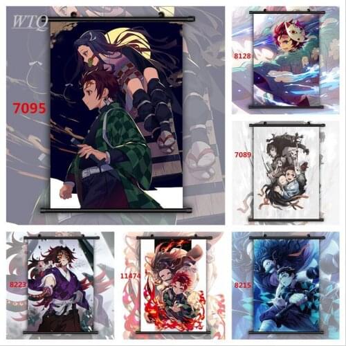 Demon Slayer Anime Posters Kimetsu No Yaiba Kamado Tanjirou Nezuko Canvas Painting Wall Decor Wall Art Picture Decor Home Decor