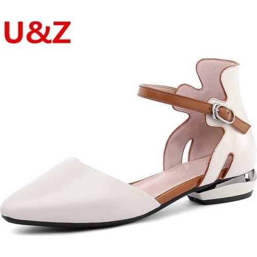 Lovely one strap buckle block heels pumps Best gifts,Classic 25mm Square heels with straps Black/Apricot leather shoes Sale