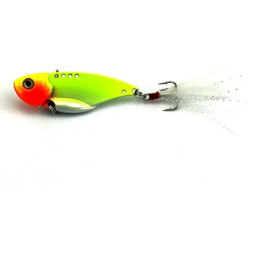1pcs VIB Fishing Lure Hard Metal Vibration Bait Swimbait 5.5cm 11g Sea Bass Lure Barbed Hooks Squid Jig Pesca Fishing Wobblers