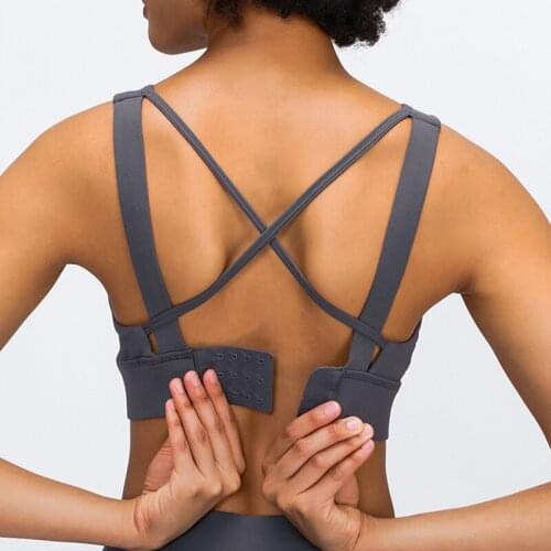 SALSPOR Women Sports Bra Breathable Shockproof Training Yoga Sportwear Push Up Bra Running High Impact Active Gym Bra