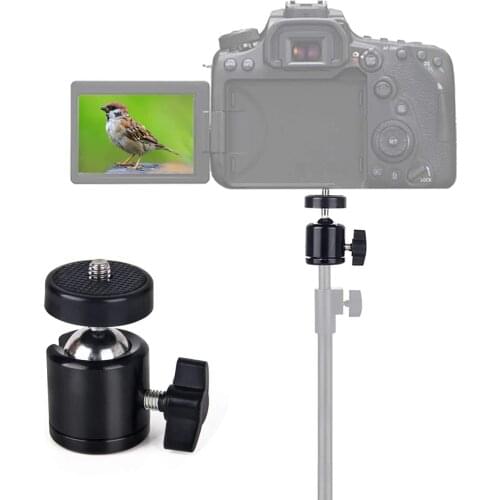 Tripod Adapter Standard 1/4 Screw Base 360-degree Rotating Tripod Ball Head can Quickly Release SLR Camera Light Stand and Flash