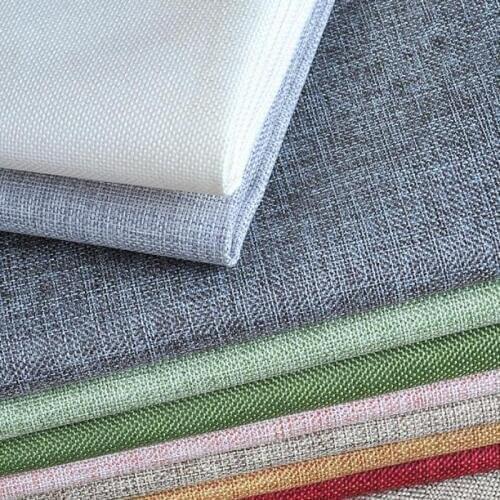 0.5 Meter Faux Linen Fabric Sale Half Meter Patchwork Tricot Thick Furnishing Fabrics Green Blue Cover Sofa High Quality Tissu