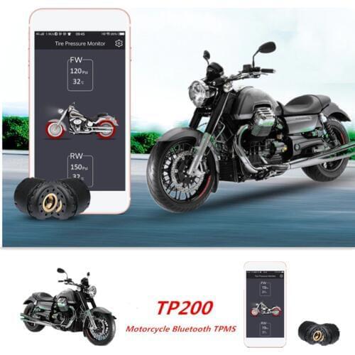 Vanlga TP200 Motorcycle Bluetooth Tire Pressure Monitoring System TPMS Mobile Phone APP Detection 2 External Sensors