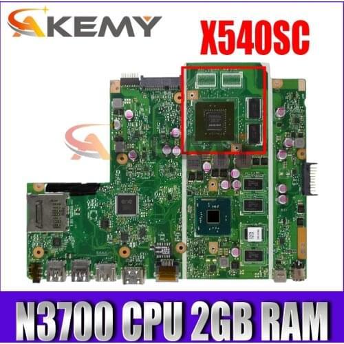 X540SC N3700 CPU 2GB RAM mainboard REV 2.0 For ASUS X540S X540SC laptop motherboard 90NB0C10-R00010 Free Shipping