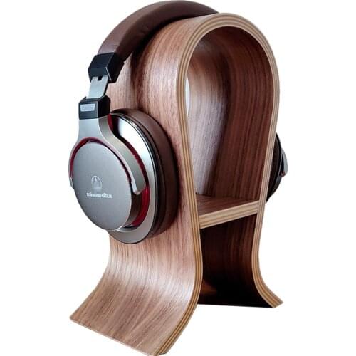 Universal Headphone Stand Wooden Headset Hanger Hook U Shape Earphone Stand Desk Display With winding Good Quality Fashion 1pc