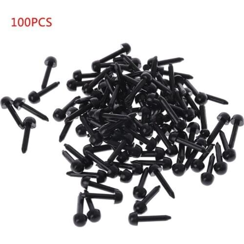 100Pcs 3mm/4mm/5mm/6mm DIY Doll Puppet Plastic Black Pin Safety Eyes For Handmade Teddy Bear Doll Craft Children Kids Toy F3ME