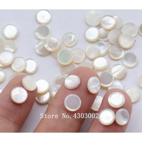 100pcs/lot Natural Round cut Mother of Pearl shell for DIY Jewelry Round Flat MOP Pearl shell