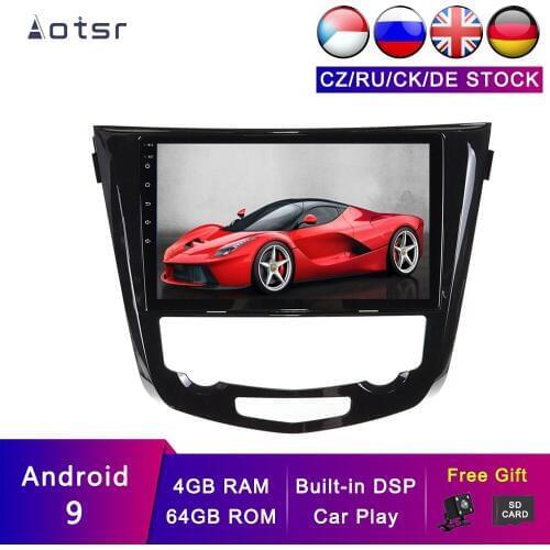 AOTSR Android 9 Radio For Nissan X-Trail Qashqai 2013-2017 Car Player Head Unit Car GPS Navigation with DSP and Carplay 4G+64G