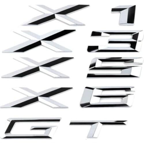Car digital sticker compatible with BMW emblem X1X3X4X5X6GT digital mark decal GTXseires rear tail digit car emblem logo