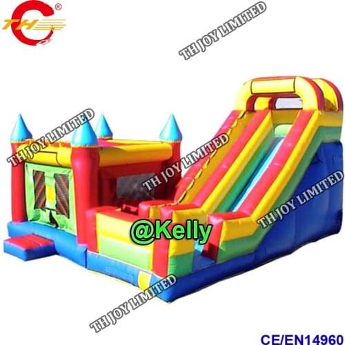Free shipping to sea port inflatable amusement park with slide and bounce, commercial inflatable bouncer combo for kids