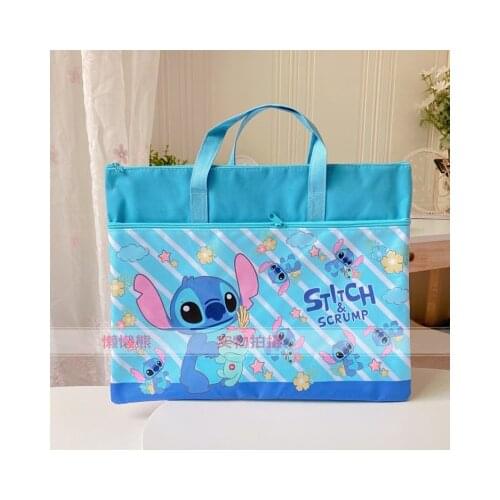 Disney Stitch Frozen Princess Fashion Anime Action Figures Cartoon Products Stationery Study Pen Storage Bags Children Gifts