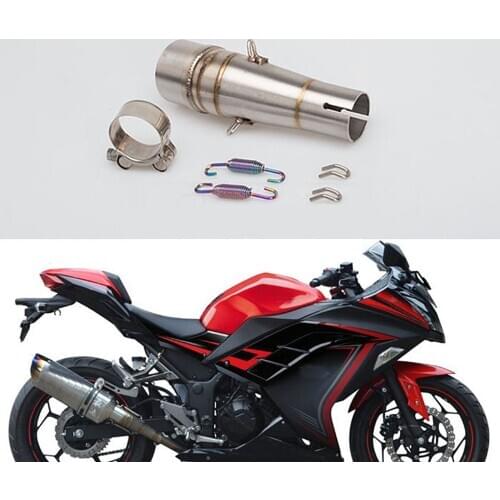 For Kawasaki Ninja 300 Z250 2013 to 2016 Ninja 250R 2013 to 2016 Z300 2015 2016 Motorcycle Exhaust Muffler Escape Link Pipe