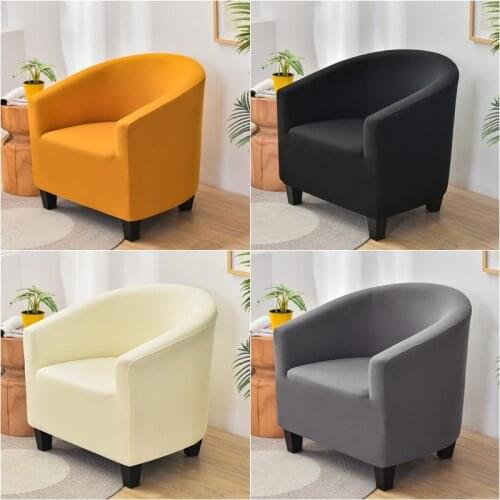 Elastic Sofa Cover Solid Color Relax Stretch Single Seat Club Couch Slipcovers for Living Room Armchair Protector Cover Washable