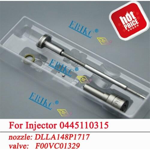 0 445 110 315 Diesel Injector Kits Spare Parts Nozzle DLLA148P1717 Control Valve F00VC01329 For NISSAN 16600VZ20A 0445110315