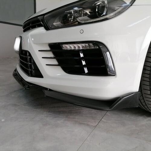 Front Bumper Lip Abs Plastic 3 Piece Gloss Black For VW. Scirocco 2008 - 2017 Model Year
