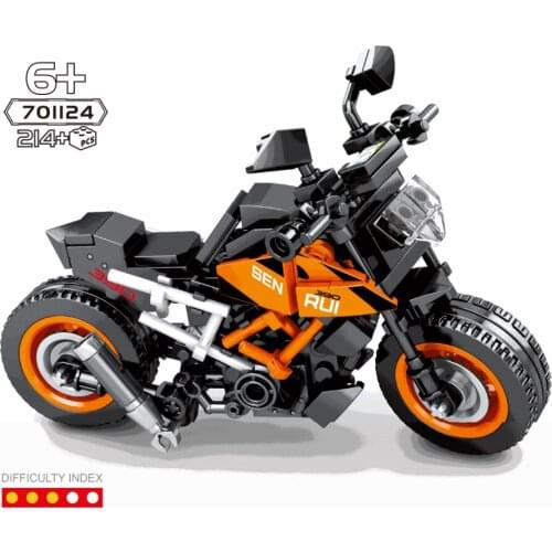 Technical motor vehicle building block motorcycle KTMR2R 390 DUKE model steam assembly bricks educational toy collection