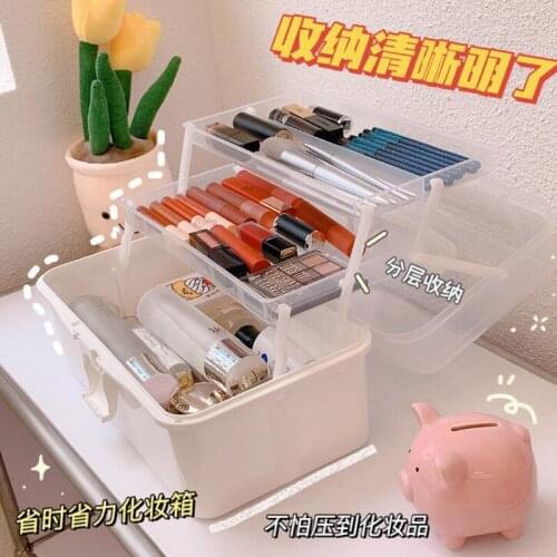 Storage Box Wall-mounted Wall shelves Bathroom Transparent Plastic Punch-free Stationery Remote Control storage Organizer
