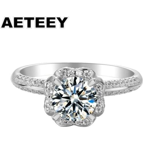 Moissanite ring with certificate D Color VVS1 Excellent Cut Women Engagement Gift Real sterling silver 925 jewelry JA-10