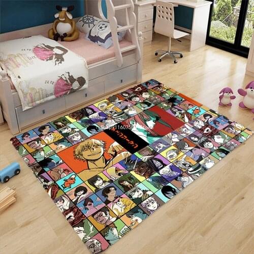 Anime Chainsaw Printed Pattern Living Room Bedroom Soft and Comfortable Carpet Floor Mats Bathroom Decoration Bath Rug