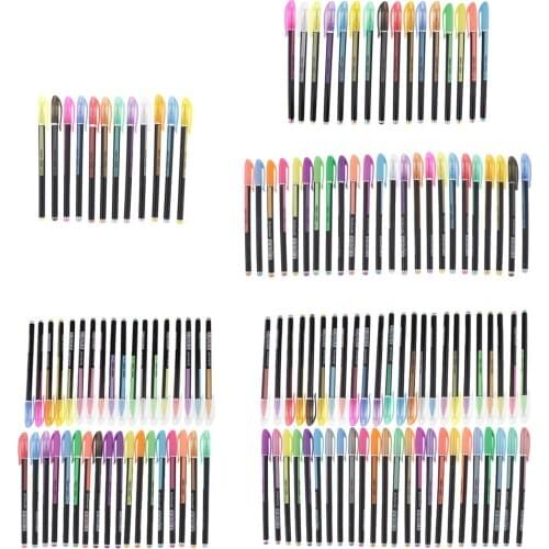12/16/24/36/48 Colors Gel Pens Set, Glitter Gel Pen for Adult Students Coloring Books Journals Drawing Doodling Art Markers