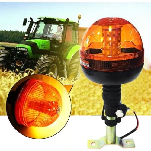 New 40 LED High Quality Emergency Warning Flash Strobe Rotating Beacon Tractor Light Super Bright Long Life Motor Amber#295477