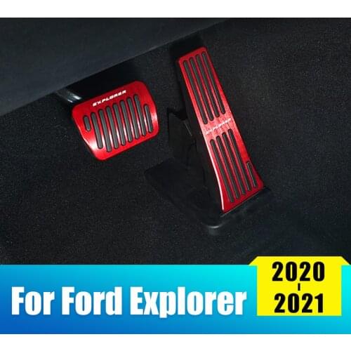 Aluminum Car Foot Pedal Accelerator Brake Pedal Cover For Ford Explorer 5 2013 2014 - 2016 2017 2018 2019 2020 2021 Accessories