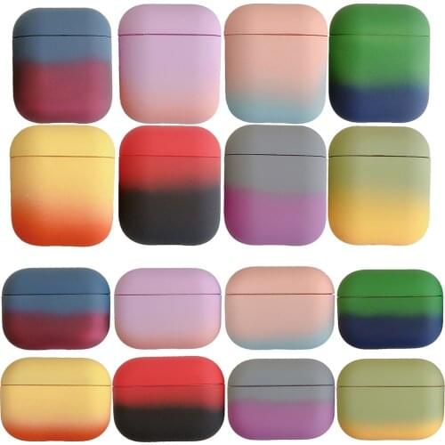 Original Earphone Case For Airpods Pro 1 2 Wireless Bluetooth Earphone Hard PC Gradient Color Cute Protective Cover Case