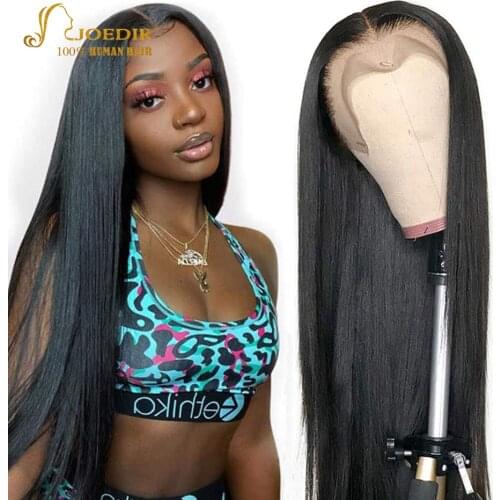 Human Hair Full Lace Wigs Brazilian Straight Hair 360 Lace Frontal Wig Joedir Non-Remy Hair Wig 180 Density For Women Human Hair