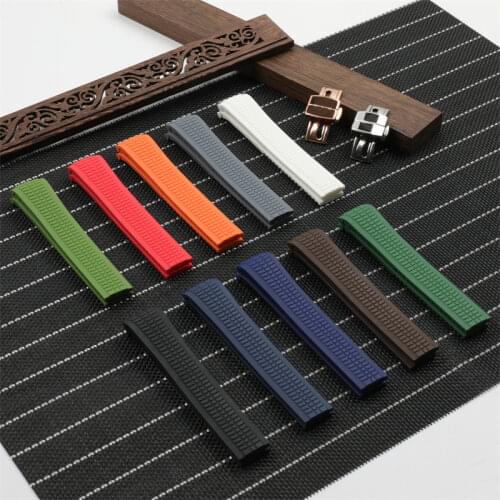 Top quality 21mm Black Brown Blue Green Silicone Rubber Watch Strap For Patek Aquanaut Philippe for 5164a 5167a-001 strap