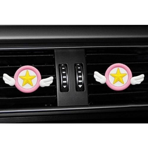 Cute Angel Wings Car Air Freshener Perfume Diffuser Auto Interior Air Conditioner Outlet Vent Perfume Clips Fragrance Smell