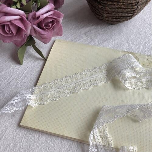 T1028 3cm white lace trim wedding dress ribbon embroidered applique diy clothing accessories sewing
