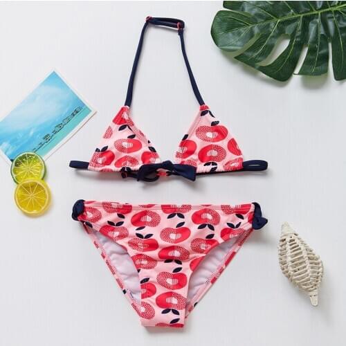 Spot 2020 AliExpress Childrens Bikini Swimsuit Girls Split 3-14 Years Old Childrens Swimwear XYY-101
