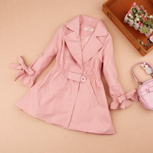 Trench coat for girls clothes 2019 Autumn children clothing cotton jacket cute bow kids clothes windbreaker girls 2-16Y