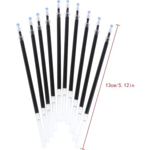 YYDS 10Pcs 0.38mm 0.5mm Gel Ink Ballpoint Pen Refill Black Blue Red Stationery Supply