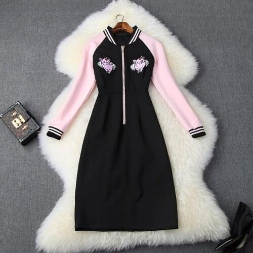 Autumn Office Lady Sequins dress 2019 new Career Women winter Full sleeve Casual Dress office Retro ladies spring party dresses