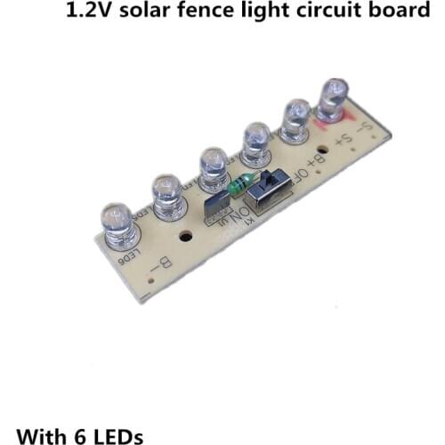 1.2V solar fence light circuit board solar lawn light controller solar house number light board