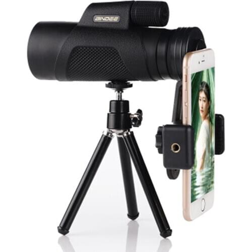10X42 HD Telescope Viewing Glasses Portable Illumination Monocular Telescope Durable Black