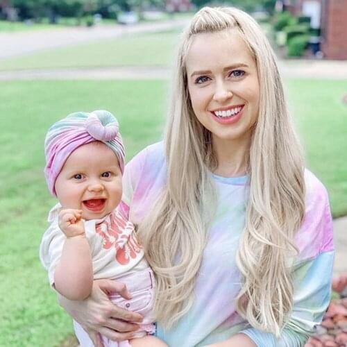 2021 Toddler Baby Hat Rainbow Color Cotton Turban Hat Infant Bonnet Hats Elastic Baby Beanie Cap Kids Accessories