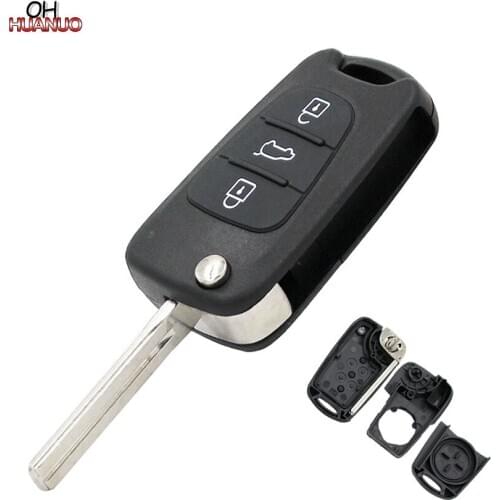 3 Buttons Replacement Shell balnk Flip Remote Key Case Fob for Hyundai I30/IX35 for Kia Sportage