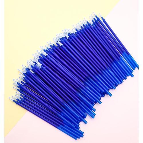 50Pcs/pack Korean Erasable Gel Pen Ink Refills Black Blue Flash Cartridge School Office Supply Accessory Stationary Stationery