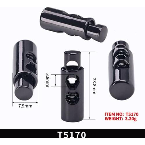 50 Pieces Vintage Alloy Silver Gunmetal Metal Stopper Handmade DIY Apparel Sewing Accessories Clamp Stopper Cord Lock Toggle