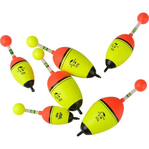 Big Round Head Eye-catching Buoyancy 20g-150g Luminous Foam Fishing Float Floating Night EVA Elastic Boya Rock Fishing Bobber