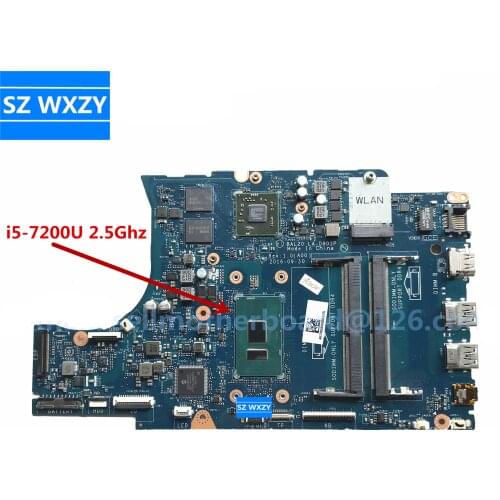 CN-0Y8N7H 0Y8N7H Y8N7H FOR DELL 5567 5767 Laptop Motherboard With SR2ZU i5-7200U 2.5Ghz BAL20 LA-D801P DDR4 MB 100% Tested