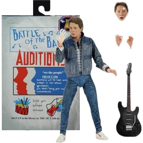 Marty McFly Figure NECA Back To The Future Marty McFly Audition Battle of the Bands Action Figure 7 inch