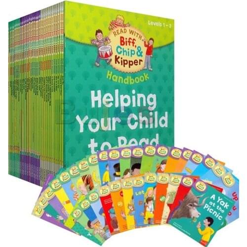33 Books/set, 1-3 Level Oxford Reading Tree Biff,Chip&Kipper Hand Book, Helping Child To Read Phonics English Story Picture Book