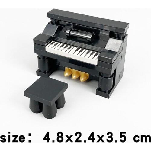 City MOC Series Big Size Accessories Toys For Children Gifts Upright Piano Compatible Building Blocks Educational Friends Cities