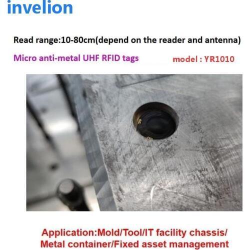 Micro rfid tags 868mhz 915mhz uhf rfid epc gen2 Impinj Monza4QT chip tag short distance 1meters for mold tracking